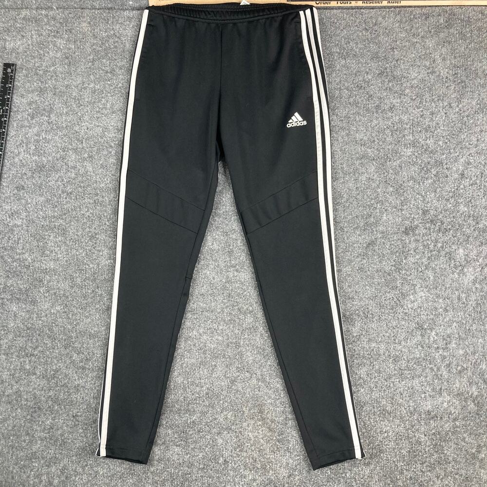 Adidas Track Pants Womens Size S Black Tiro Slim Fit 3-Stripe Athletic Joggers
